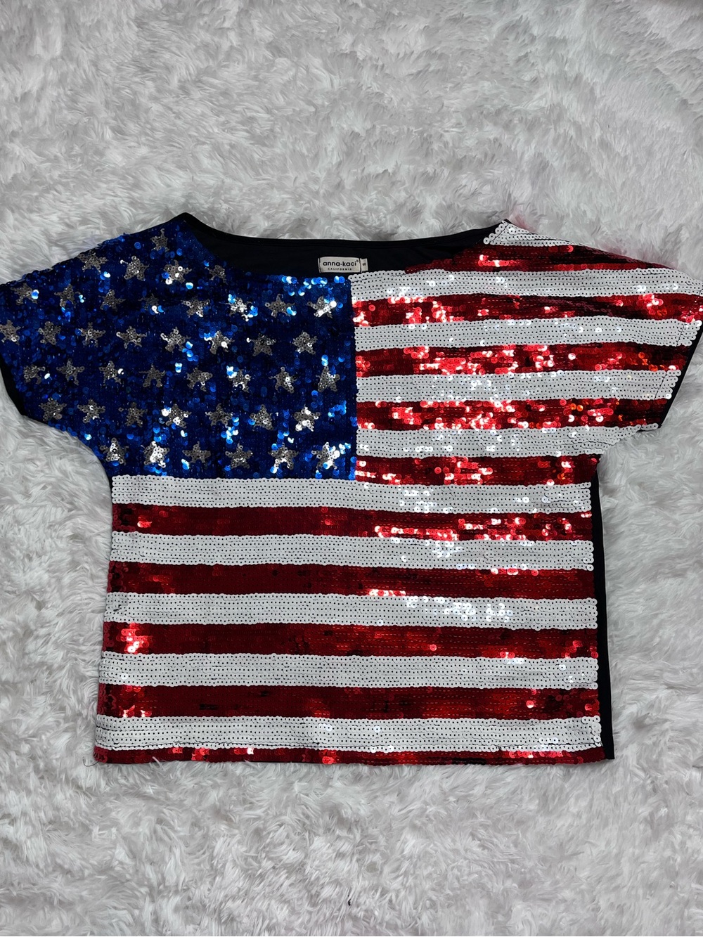 Sequin American Flag Top